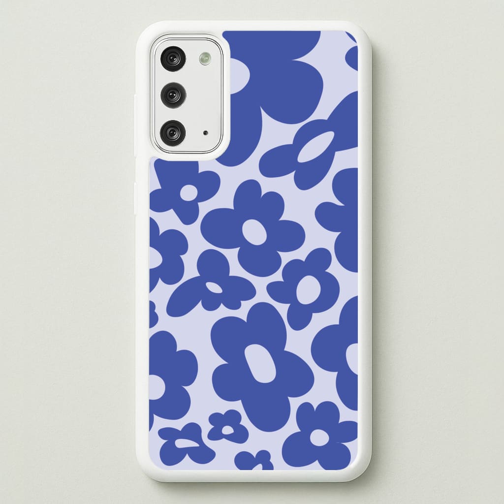 Blue Flowers - Trippy Patterns - Trippy Patterns Phone Case for Galaxy Note 20