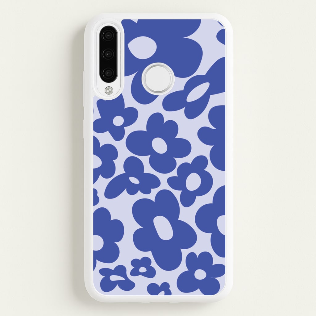 Blue Flowers - Trippy Patterns - Trippy Patterns Phone Case for Huawei P30 Pro