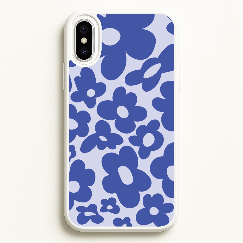 Blue Flowers - Trippy Patterns - Trippy Patterns Phone Case for iPhone XS Max