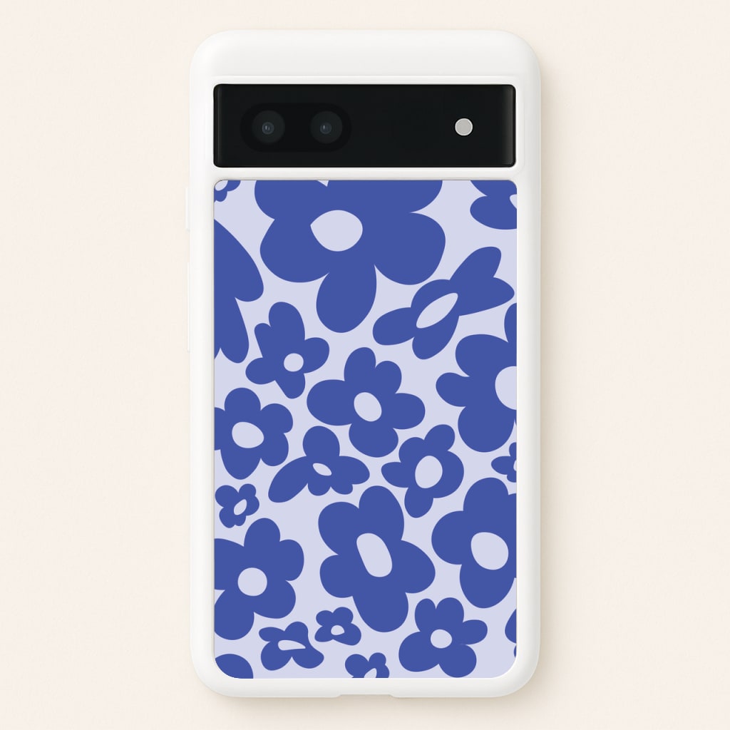 Blue Flowers - Trippy Patterns - Trippy Patterns Phone Case for Google Pixel 6a