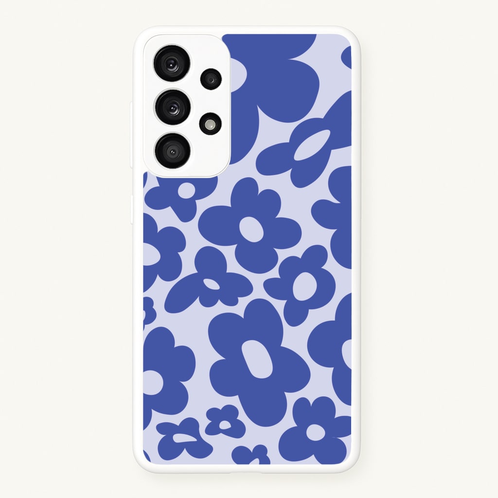 Blue Flowers - Trippy Patterns - Trippy Patterns Phone Case for Galaxy A53
