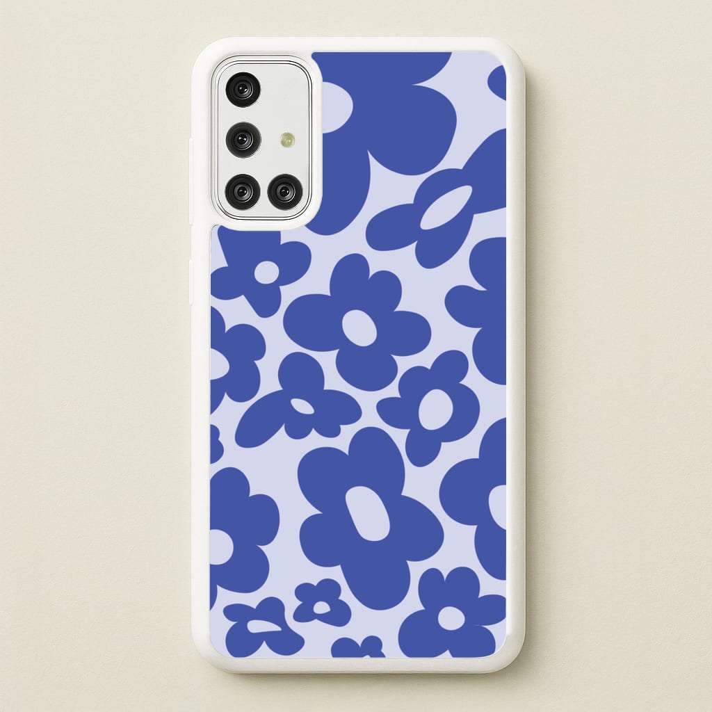 Blue Flowers - Trippy Patterns - Trippy Patterns Phone Case for Galaxy A71