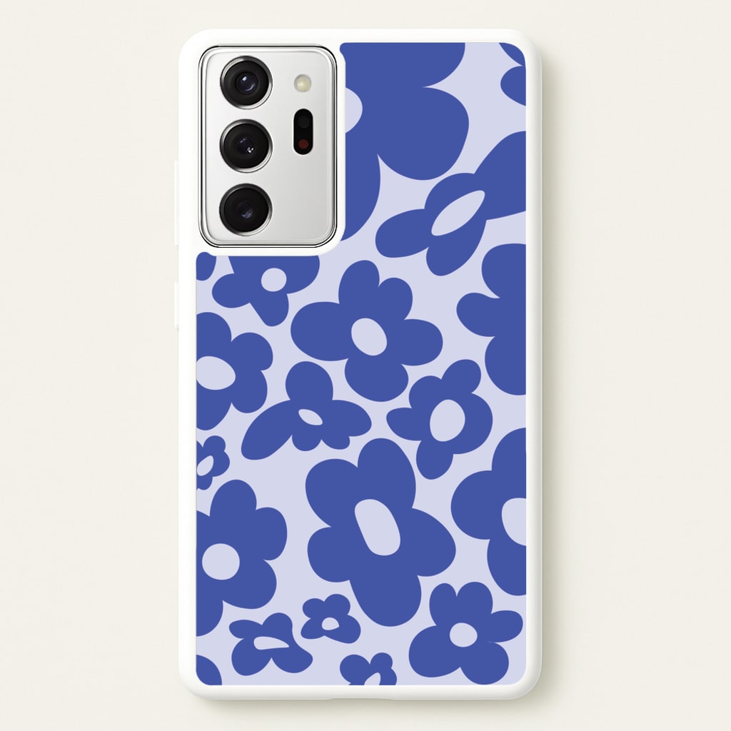 Blue Flowers - Trippy Patterns - Trippy Patterns Phone Case for Galaxy Note 20 Ultra