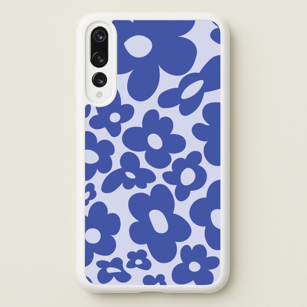 Blue Flowers - Trippy Patterns - Trippy Patterns Phone Case for Huawei P20 Pro