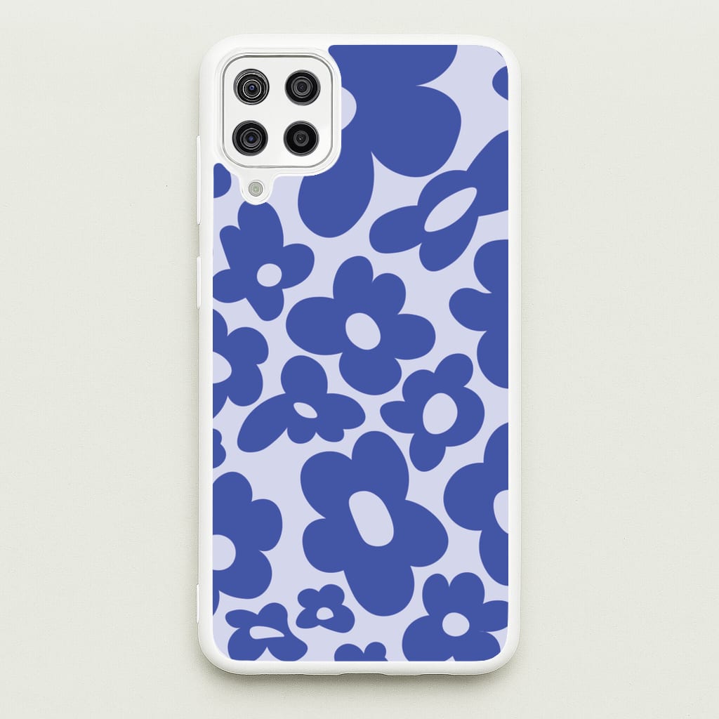 Blue Flowers - Trippy Patterns  - Trippy Patterns Phone Case for Galaxy A12