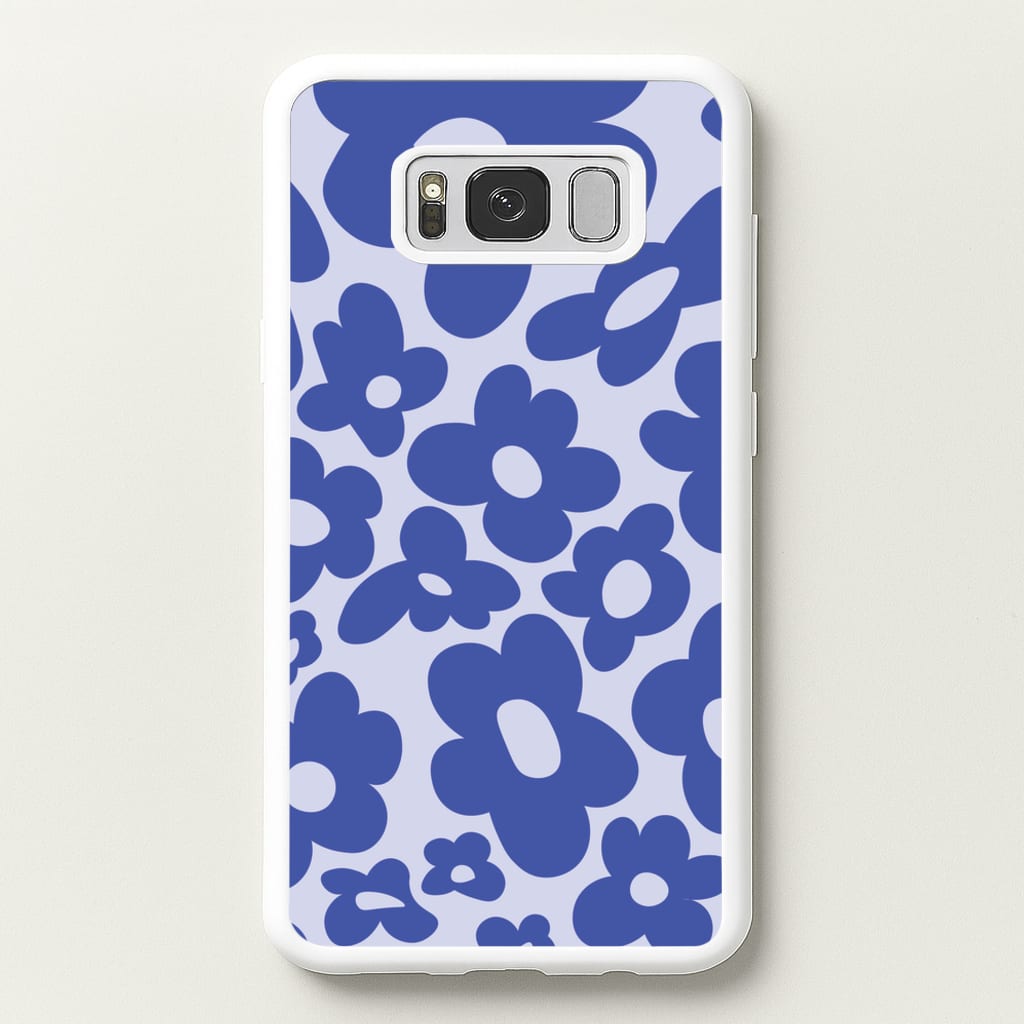 Blue Flowers - Trippy Patterns - Trippy Patterns Phone Case for Galaxy S8 Plus