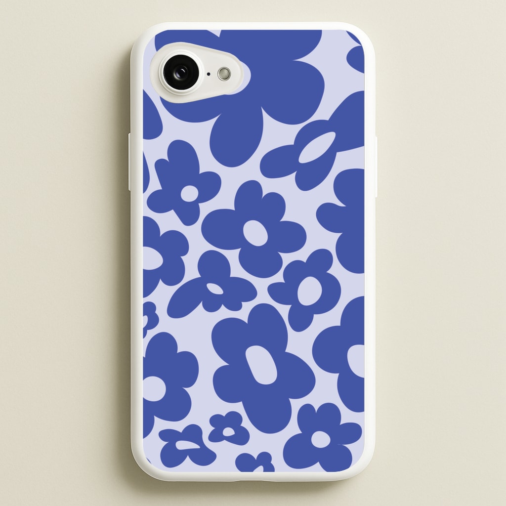 Blue Flowers - Trippy Patterns - Trippy Patterns Phone Case for iPhone 16e