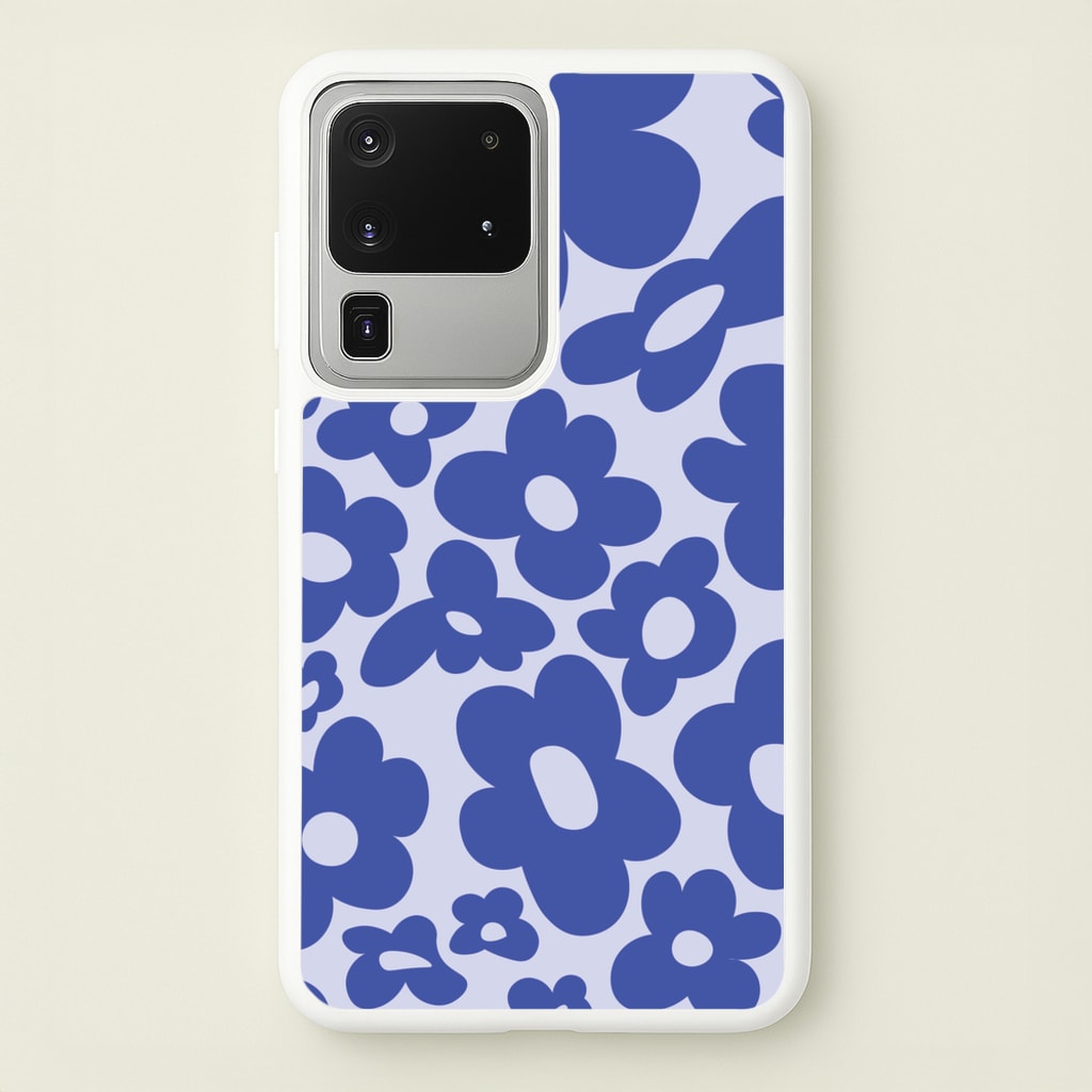 Blue Flowers - Trippy Patterns - Trippy Patterns Phone Case for Galaxy S20 Ultra