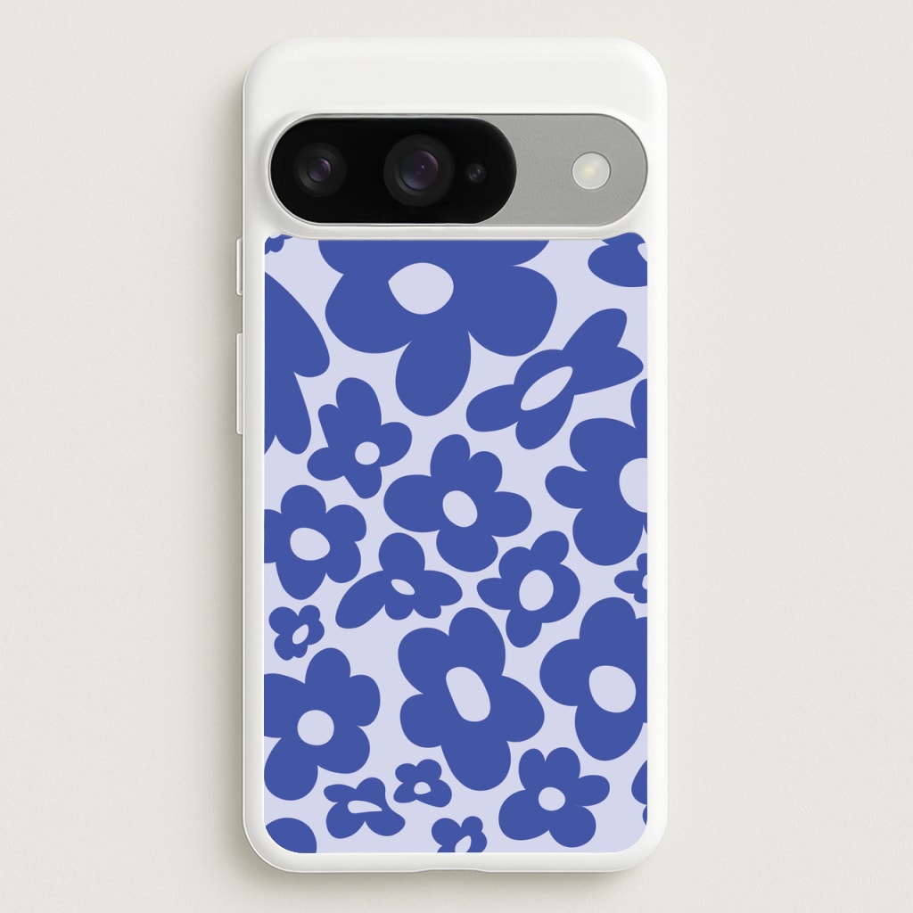 Blue Flowers - Trippy Patterns Phone Case for Google Pixel 10 / 10 Pro