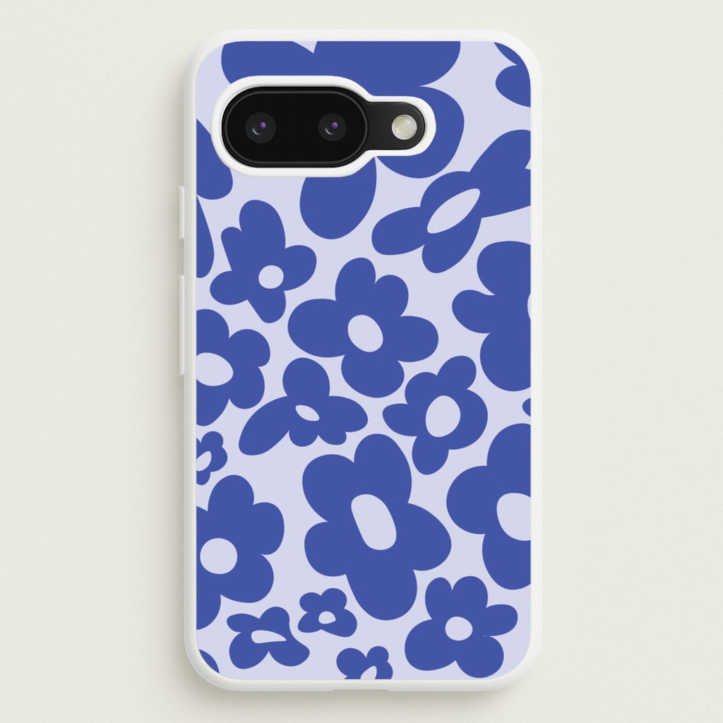 Blue Flowers - Trippy Patterns - Trippy Patterns Phone Case for Google Pixel 9a