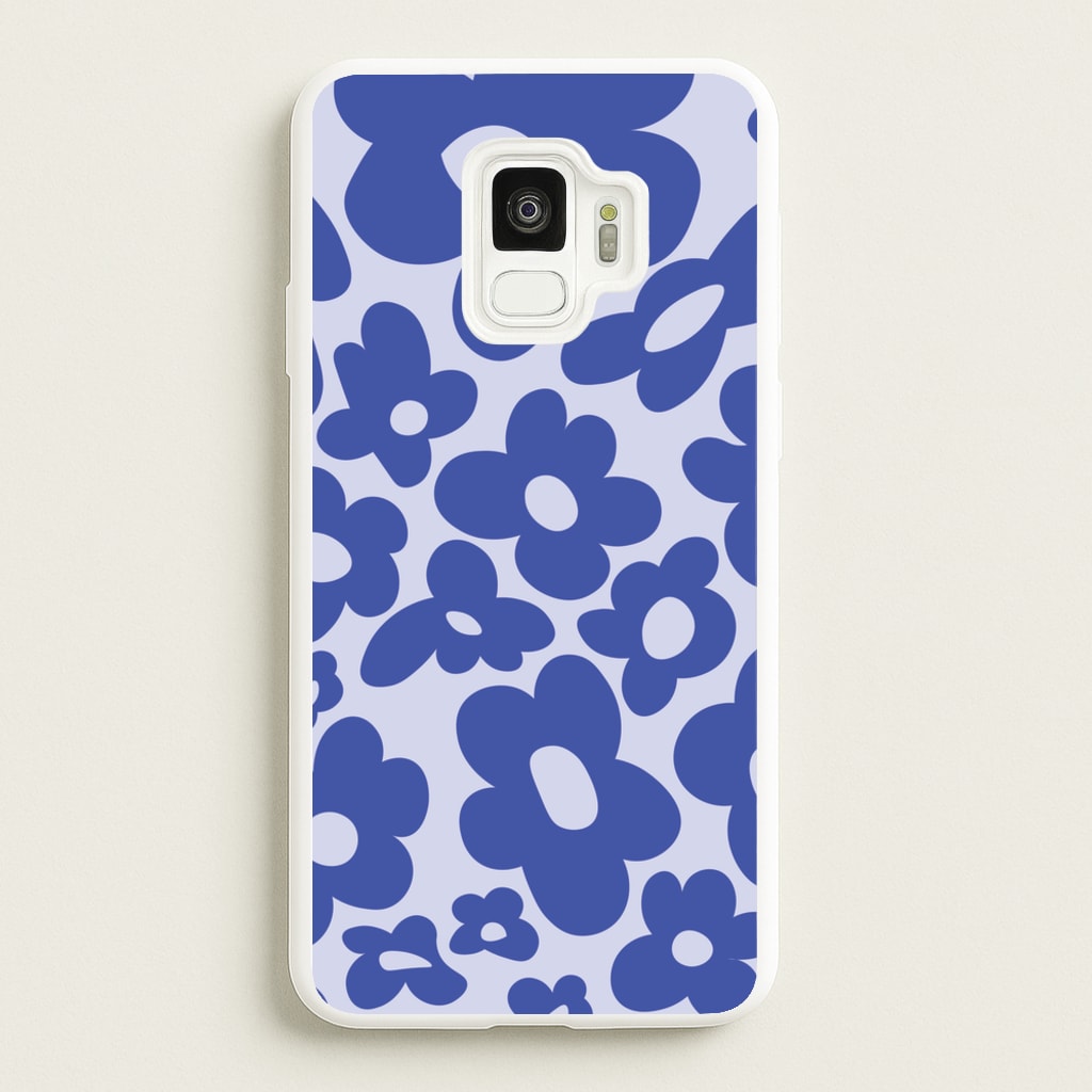 Blue Flowers - Trippy Patterns - Trippy Patterns Phone Case for Galaxy S9