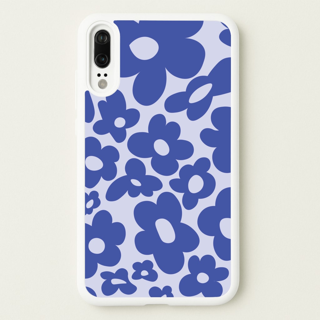 Blue Flowers - Trippy Patterns - Trippy Patterns Phone Case for Huawei P20