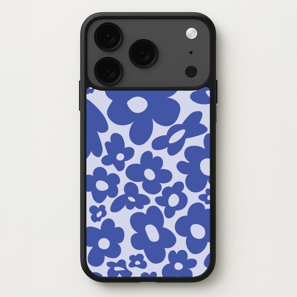 Blue Flowers - Trippy Patterns Phone Case for iPhone 17 Pro
