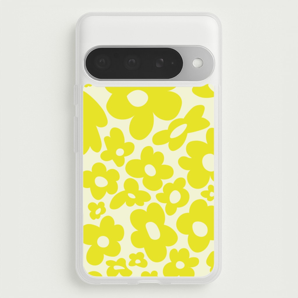 Yellow Flowers - Trippy Patterns Phone Case for Google Pixel 10 Pro XL