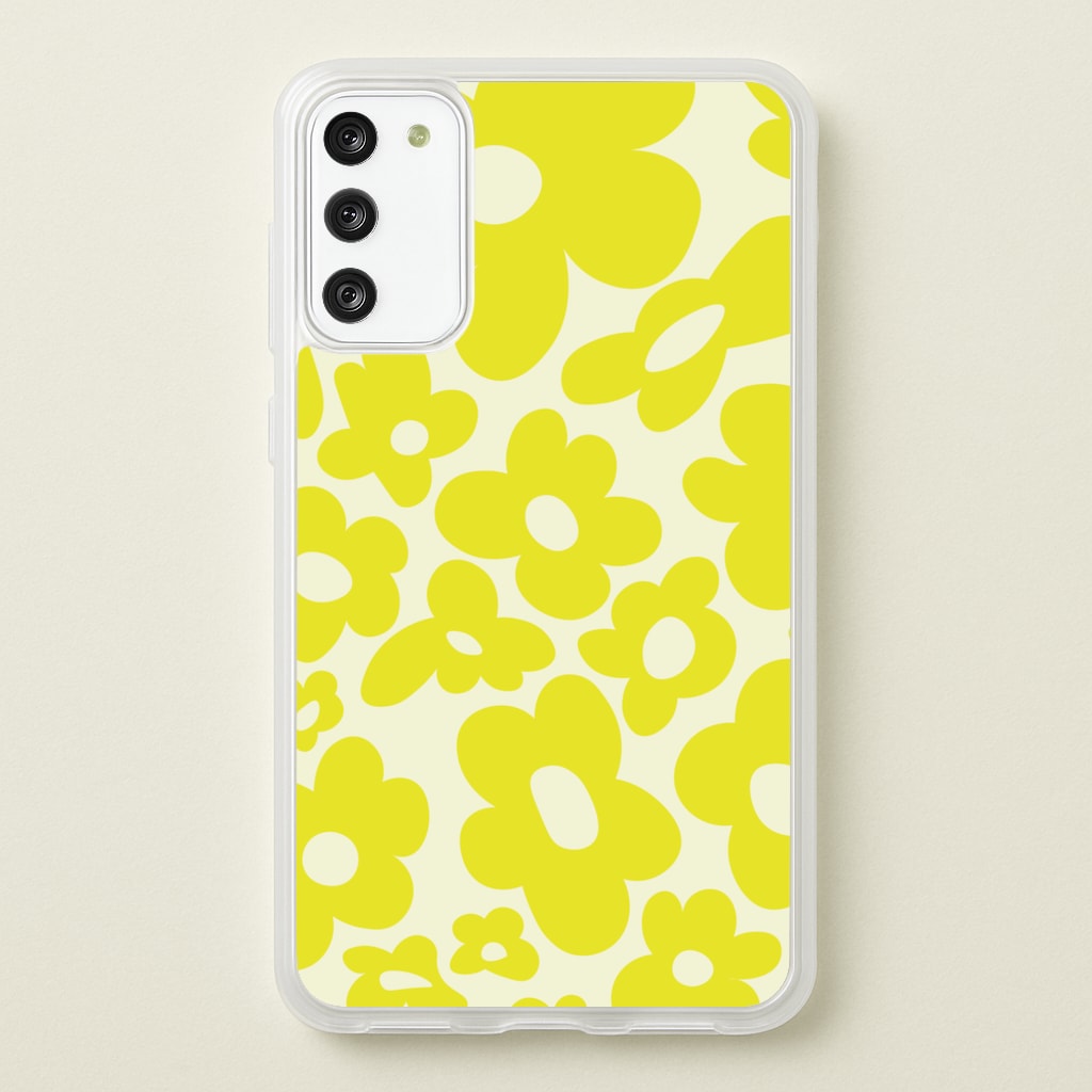 Yellow Flowers - Trippy Patterns - Trippy Patterns Phone Case for Galaxy S20