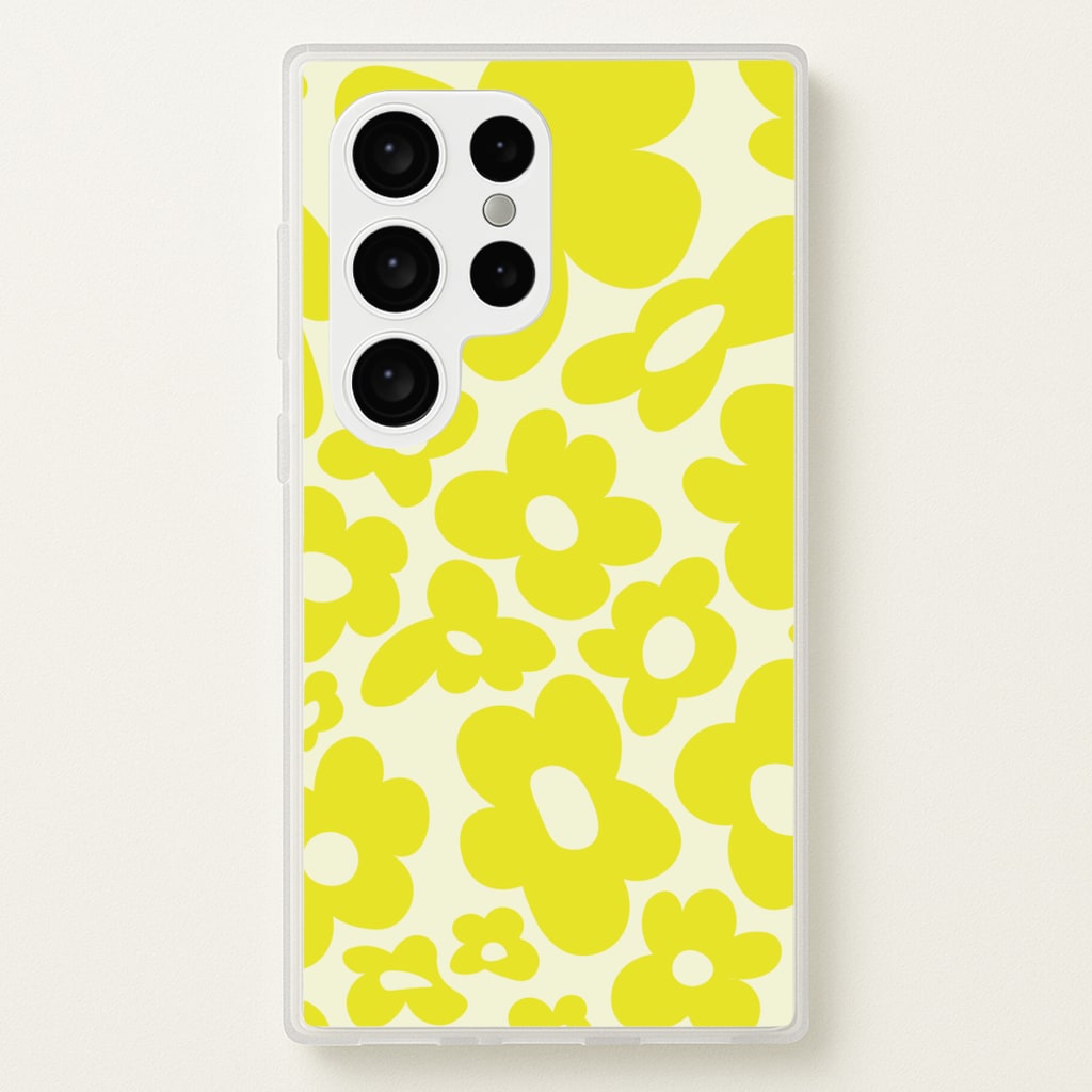 Yellow Flowers - Trippy Patterns - Trippy Patterns Phone Case for Galaxy S24 Ultra