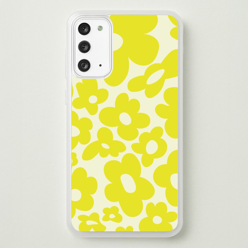Yellow Flowers - Trippy Patterns - Trippy Patterns Phone Case for Galaxy Note 20