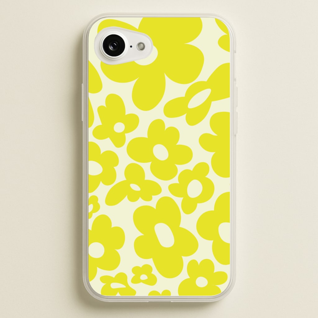 Yellow Flowers - Trippy Patterns - Trippy Patterns Phone Case for iPhone 16e