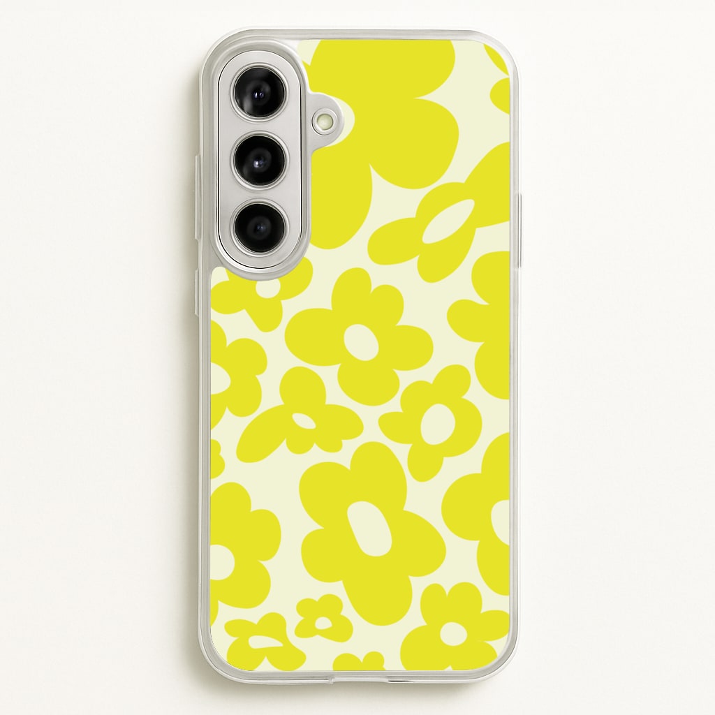 Yellow Flowers - Trippy Patterns - Trippy Patterns Phone Case for Galaxy A56