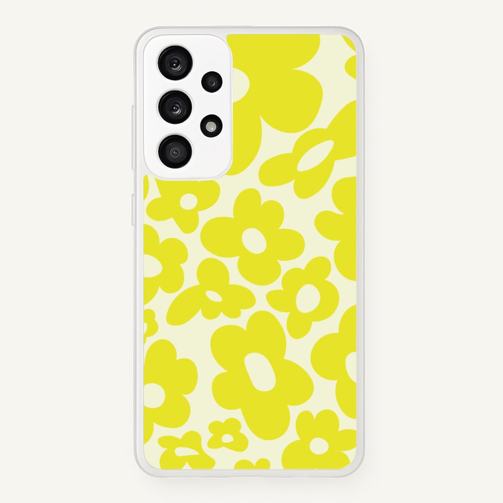 Yellow Flowers - Trippy Patterns - Trippy Patterns Phone Case for Galaxy A53