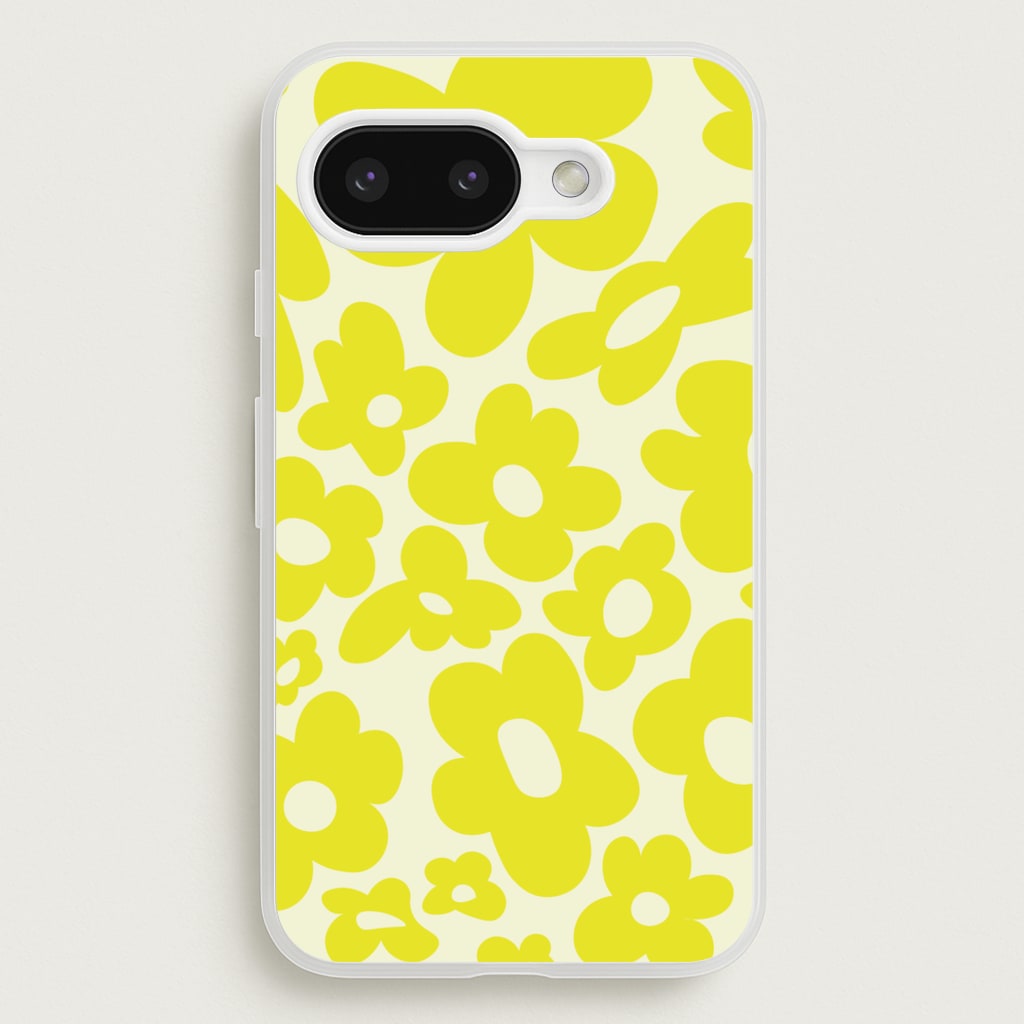 Yellow Flowers - Trippy Patterns - Trippy Patterns Phone Case for Google Pixel 9a