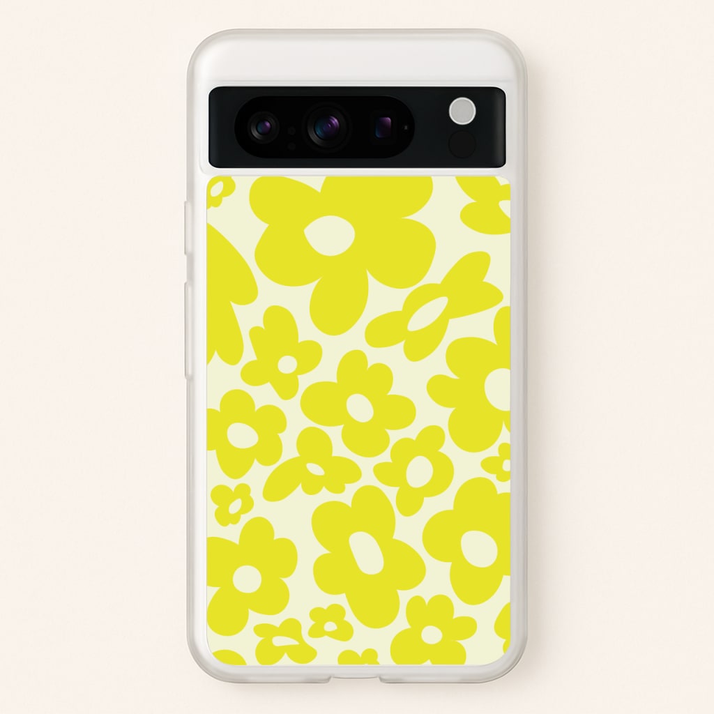 Yellow Flowers - Trippy Patterns - Trippy Patterns Phone Case for Google Pixel 8 Pro
