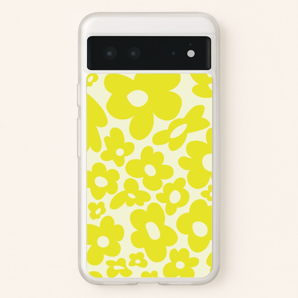 Yellow Flowers - Trippy Patterns - Trippy Patterns Phone Case for Google Pixel 6