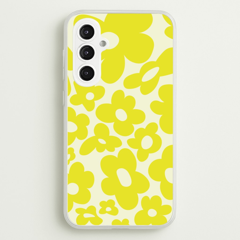 Yellow Flowers - Trippy Patterns - Trippy Patterns Phone Case for Galaxy S23FE