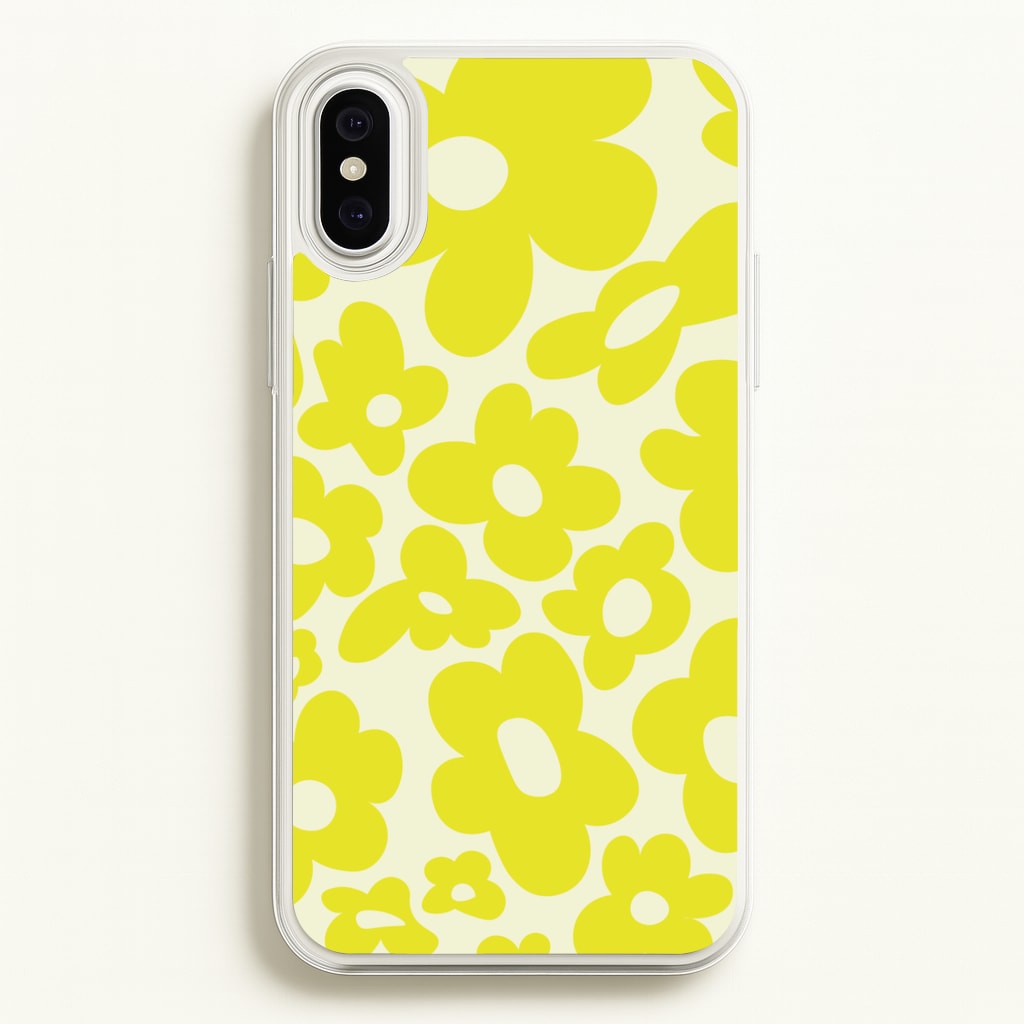 Yellow Flowers - Trippy Patterns - Trippy Patterns Phone Case for iPhone XS Max