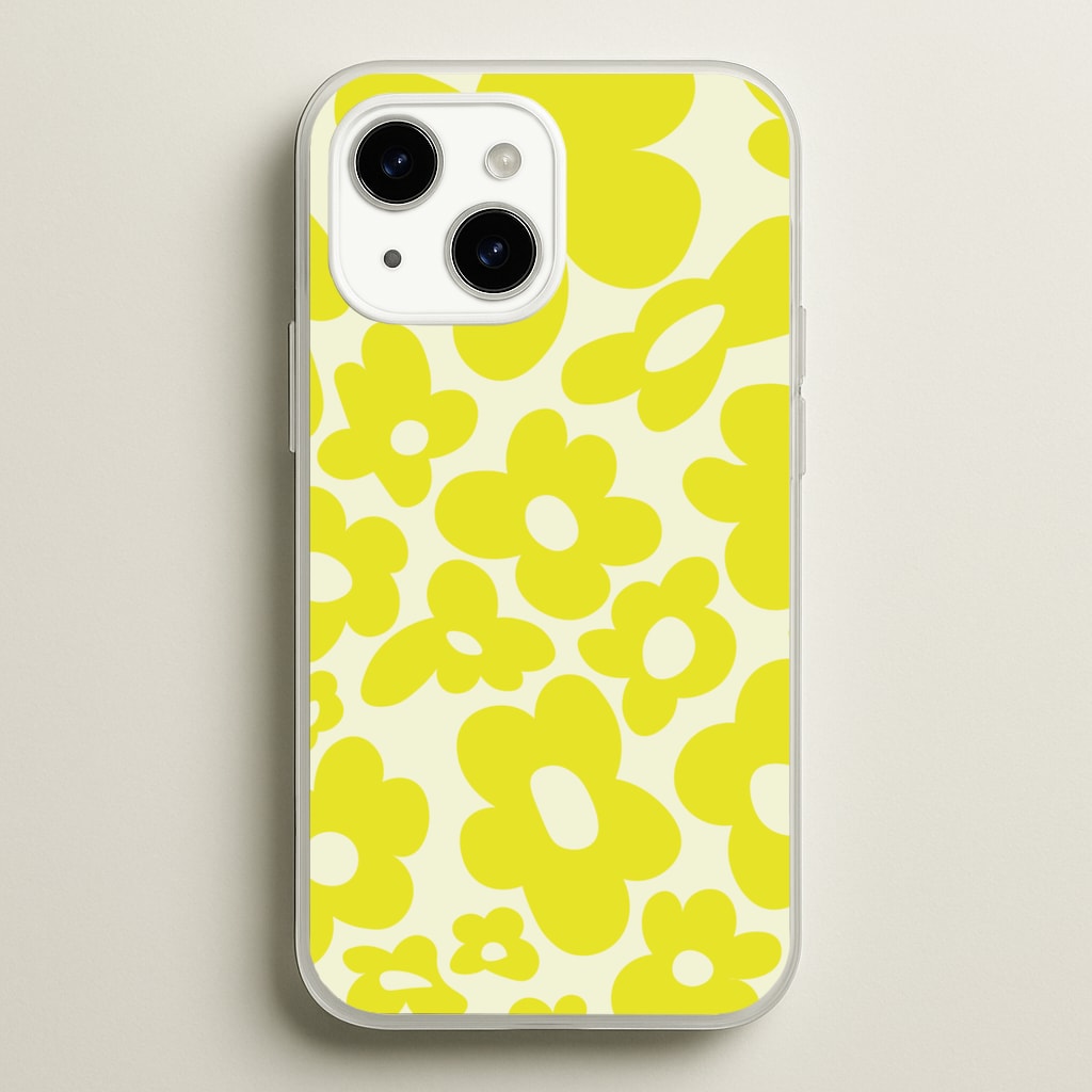Yellow Flowers - Trippy Patterns - Trippy Patterns Phone Case for iPhone 14