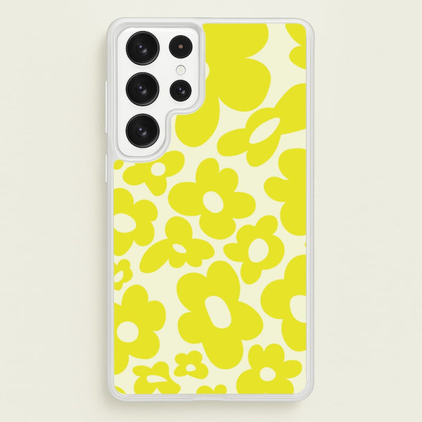 Yellow Flowers - Trippy Patterns - Trippy Patterns Phone Case for Galaxy S22 Ultra