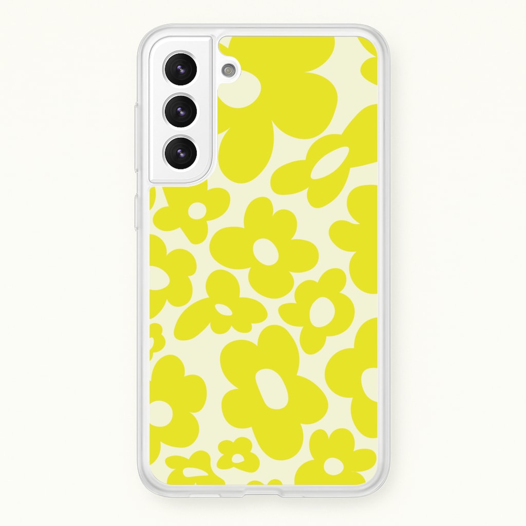 Yellow Flowers - Trippy Patterns - Trippy Patterns Phone Case for Galaxy S21FE