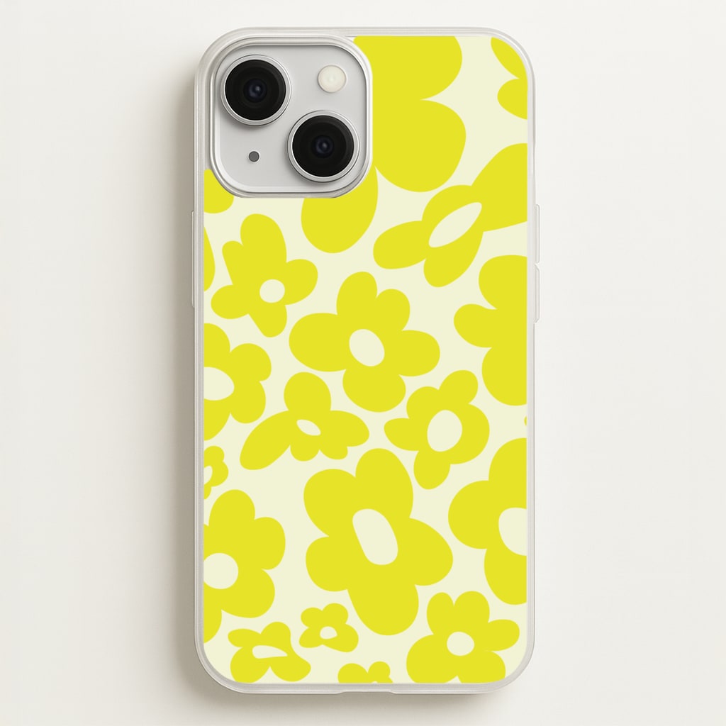 Yellow Flowers - Trippy Patterns - Trippy Patterns Phone Case for iPhone 13