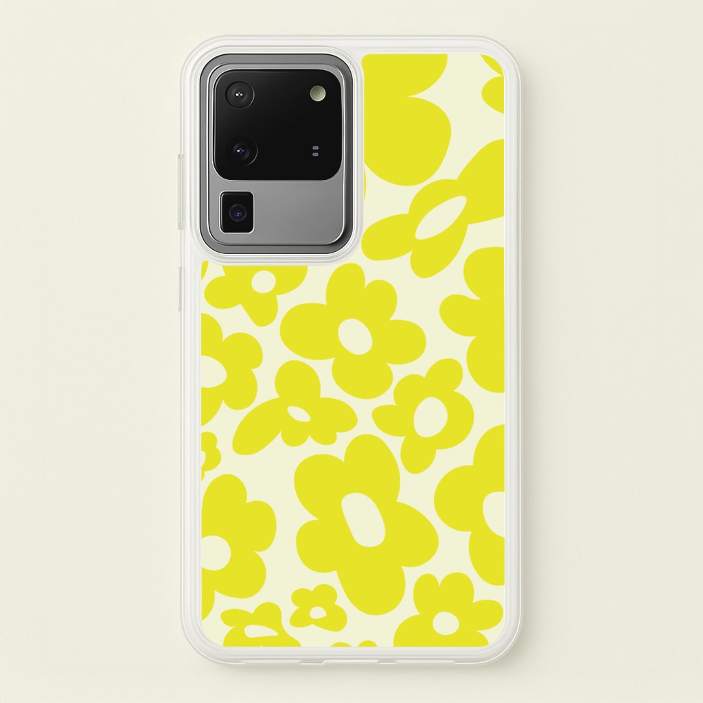 Yellow Flowers - Trippy Patterns - Trippy Patterns Phone Case for Galaxy S20 Ultra