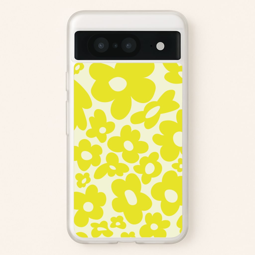 Yellow Flowers - Trippy Patterns - Trippy Patterns Phone Case for Google Pixel 8