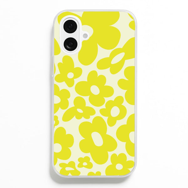 Yellow Flowers - Trippy Patterns - Trippy Patterns Phone Case for iPhone 16 Plus