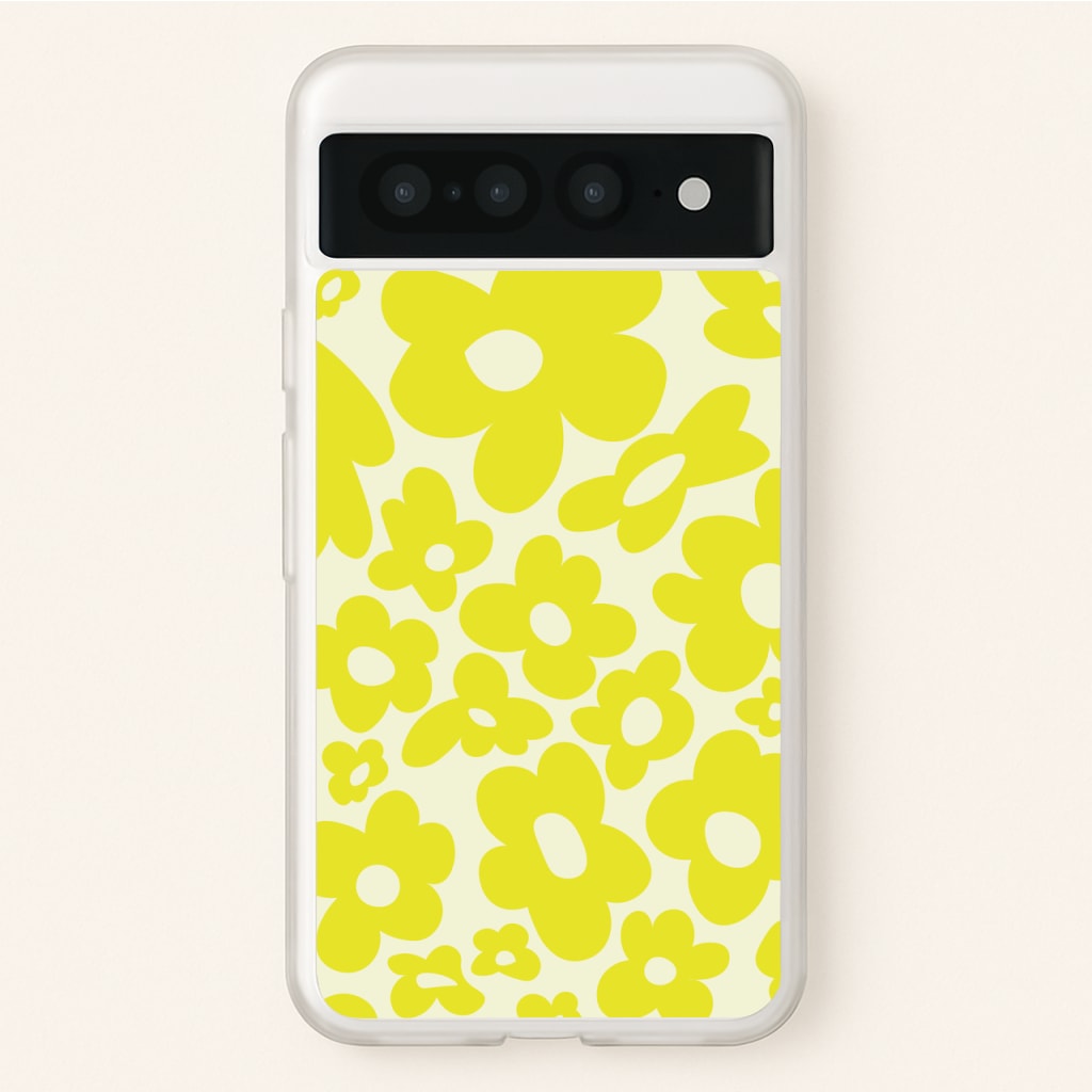 Yellow Flowers - Trippy Patterns - Trippy Patterns Phone Case for Google Pixel 7 Pro
