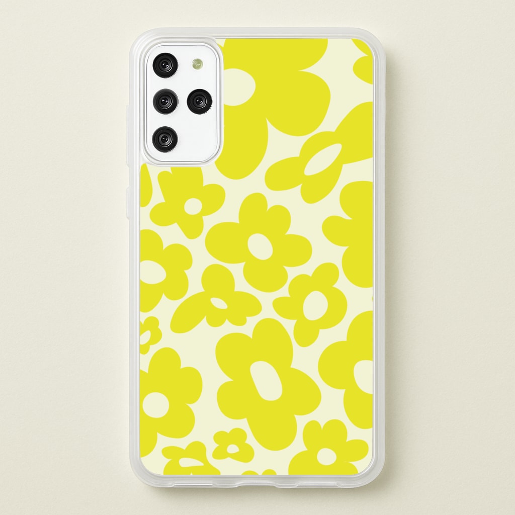 Yellow Flowers - Trippy Patterns - Trippy Patterns Phone Case for Galaxy S20 Plus