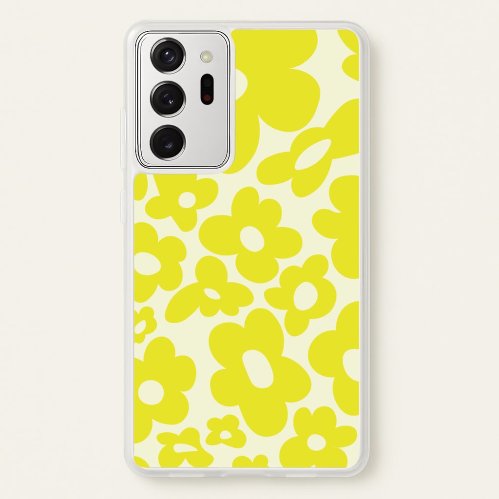 Yellow Flowers - Trippy Patterns - Trippy Patterns Phone Case for Galaxy Note 20 Ultra