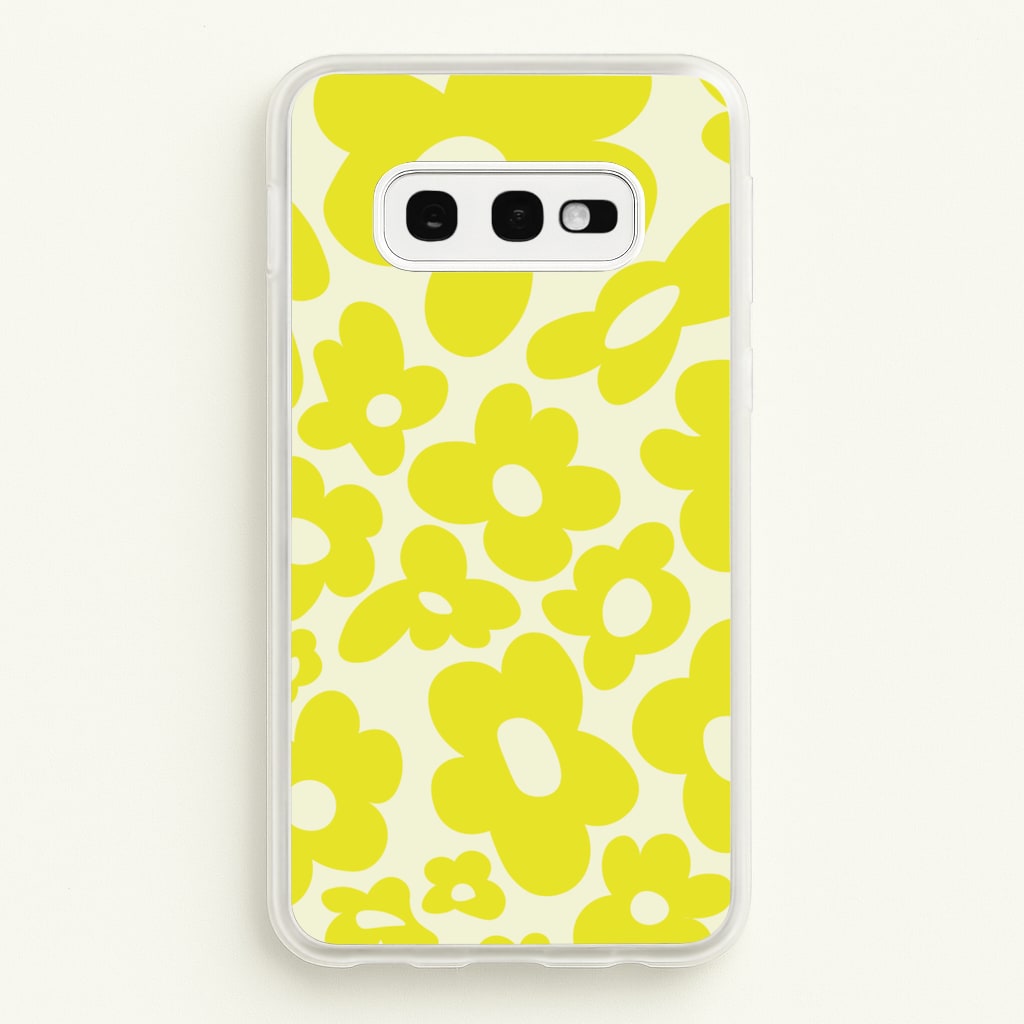 Yellow Flowers - Trippy Patterns - Trippy Patterns Phone Case for Galaxy S10e