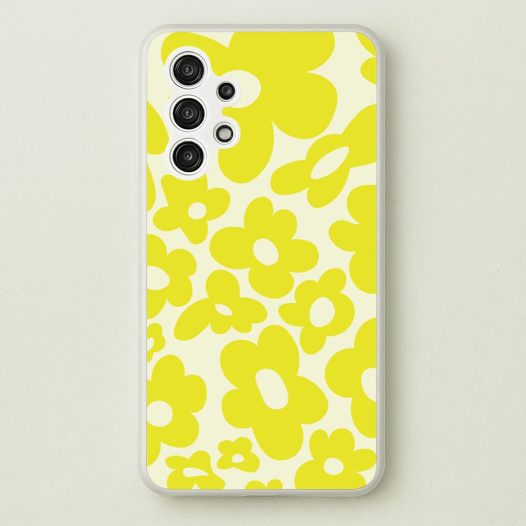 Yellow Flowers - Trippy Patterns - Trippy Patterns Phone Case for Galaxy A13