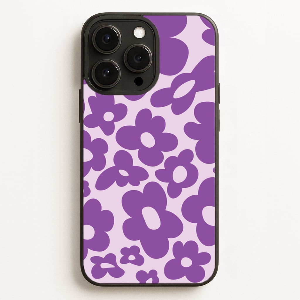 Purple Flowers - Trippy Patterns - Trippy Patterns Phone Case for iPhone 16 Pro Max