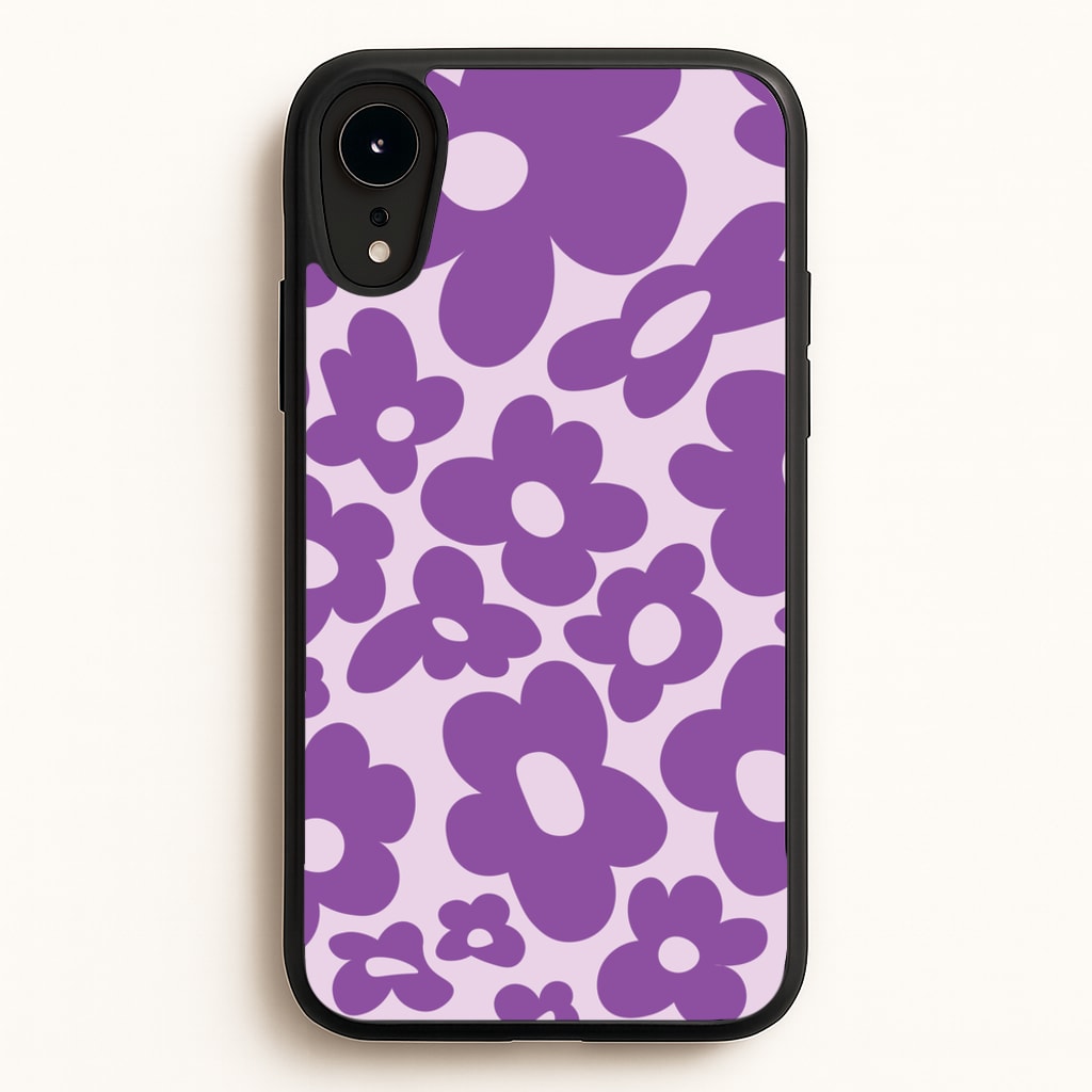 Purple Flowers - Trippy Patterns - Trippy Patterns Phone Case for iPhone XR