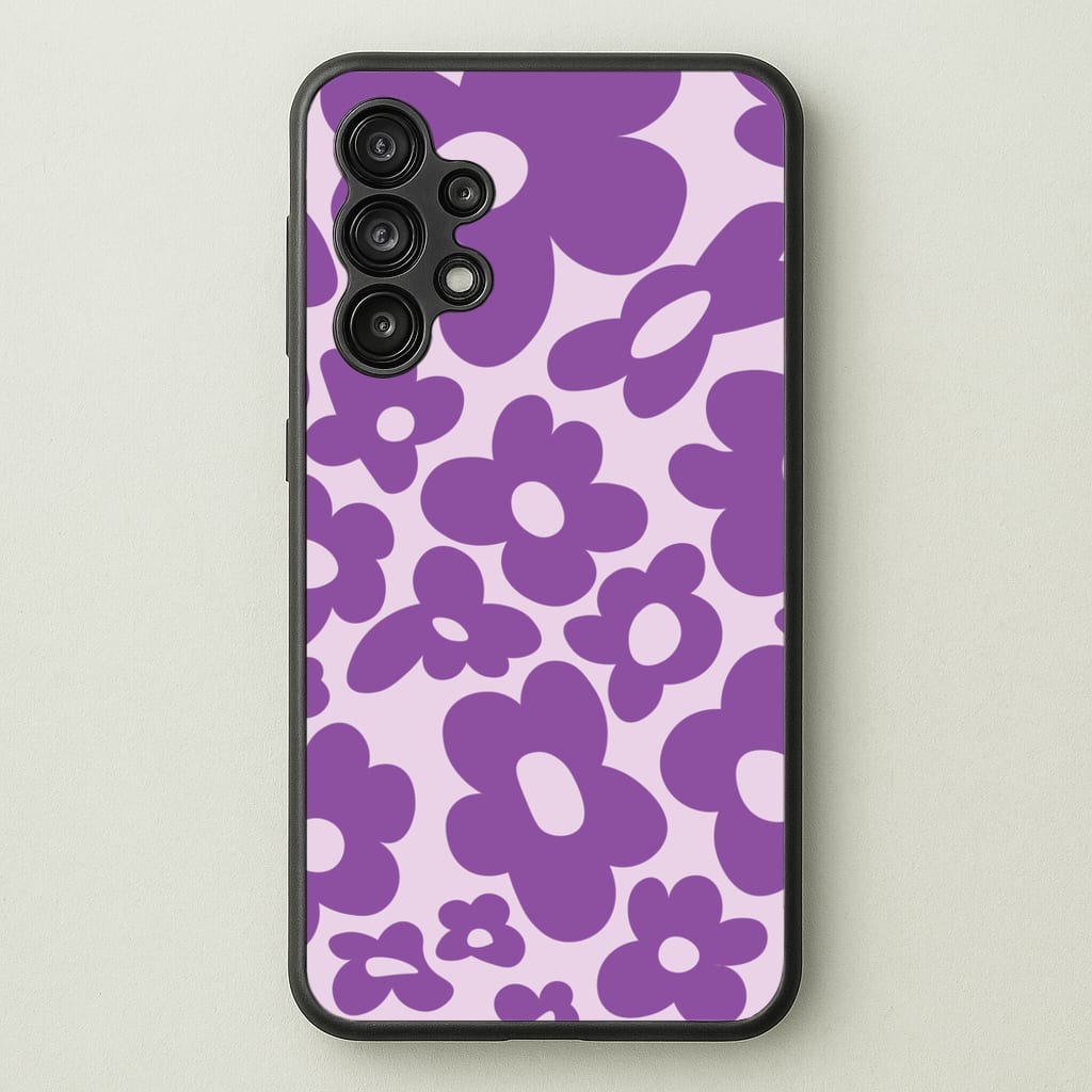 Purple Flowers - Trippy Patterns - Trippy Patterns Phone Case for Galaxy A13