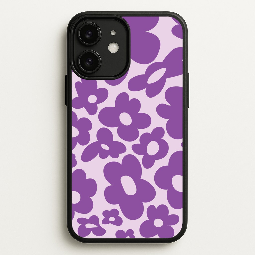 Purple Flowers - Trippy Patterns - Trippy Patterns Phone Case for iPhone 11
