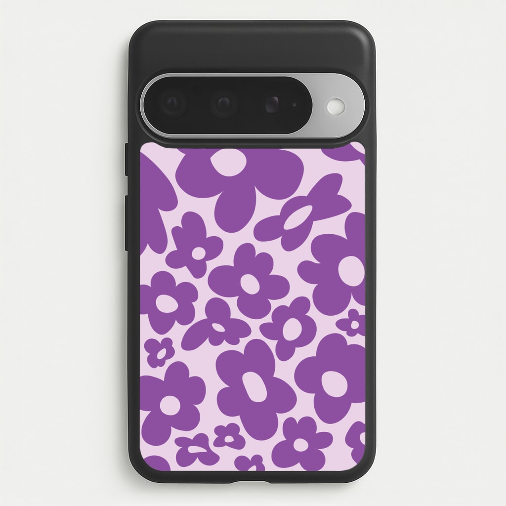 Purple Flowers - Trippy Patterns Phone Case for Google Pixel 10 Pro XL