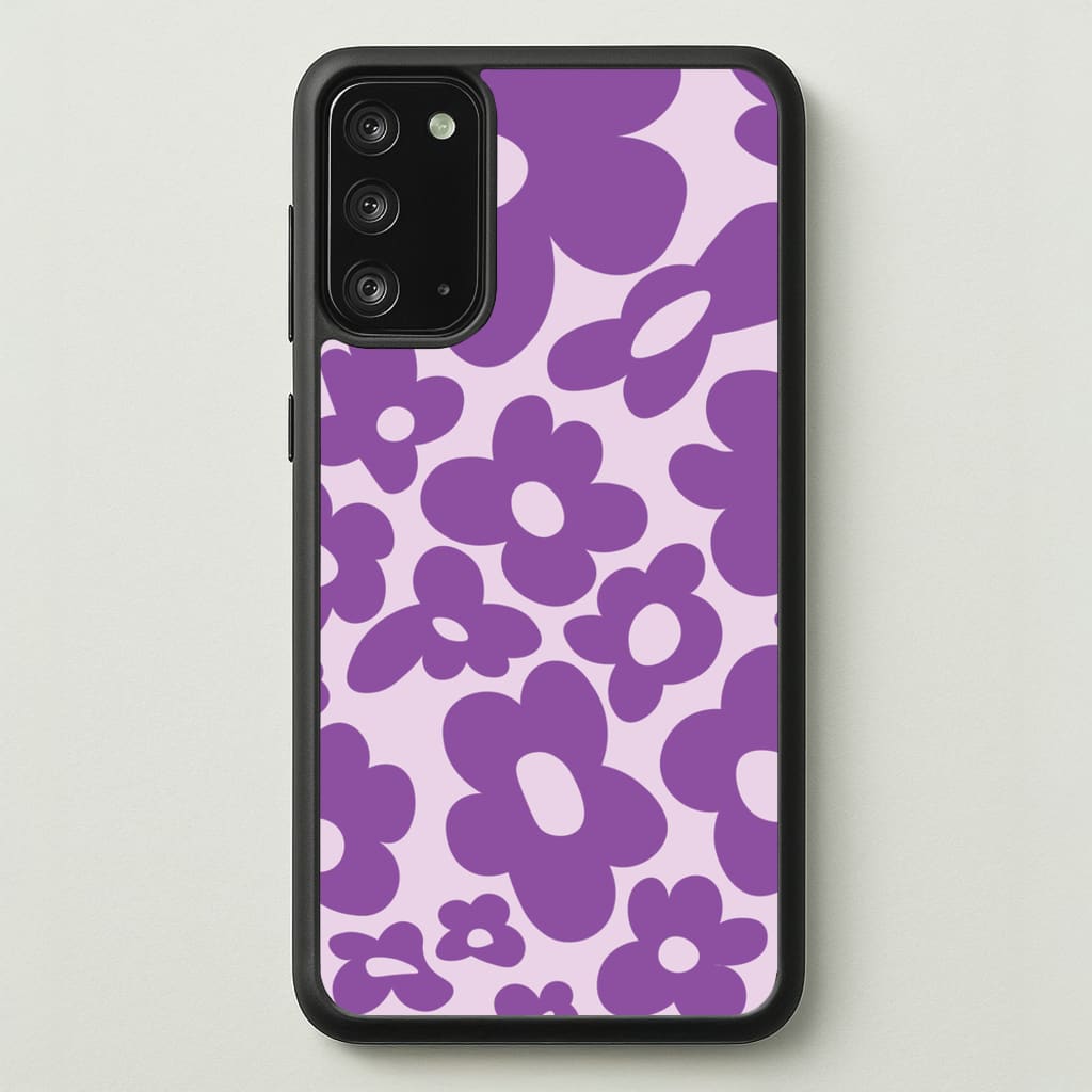 Purple Flowers - Trippy Patterns - Trippy Patterns Phone Case for Galaxy Note 20