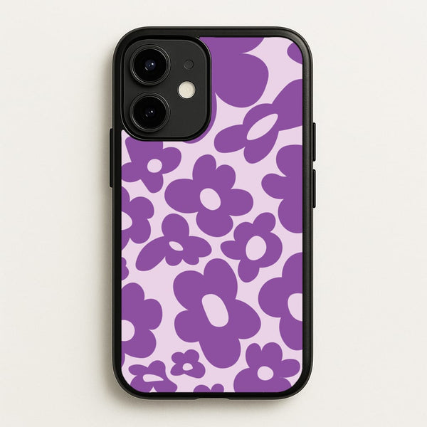 Purple Flowers - Trippy Patterns - Trippy Patterns Phone Case for iPhone 12 / 12 Pro