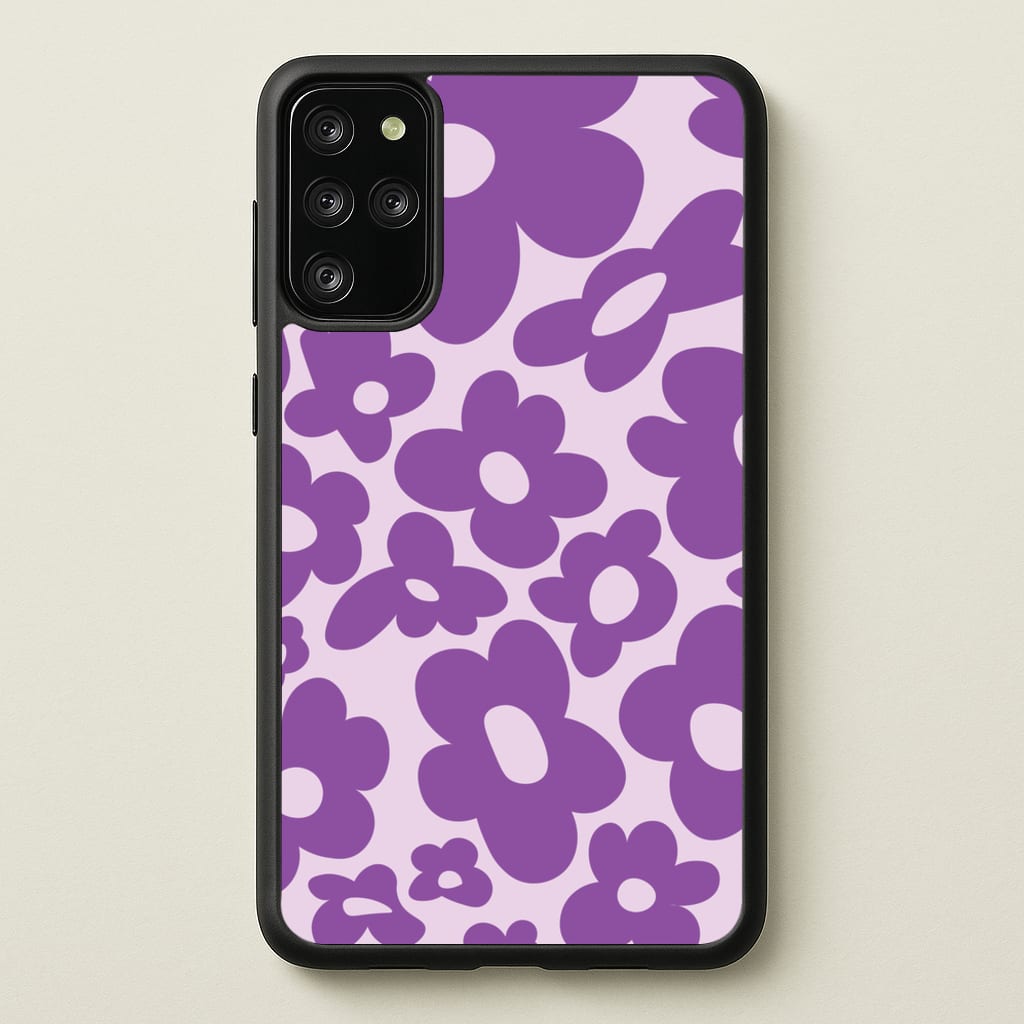 Purple Flowers - Trippy Patterns - Trippy Patterns Phone Case for Galaxy S20 Plus