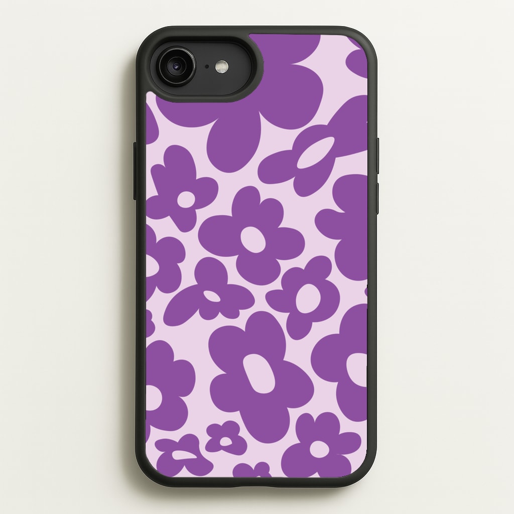 Purple Flowers - Trippy Patterns - Trippy Patterns Phone Case for iPhone 6 Plus / 7 Plus / 8 Plus